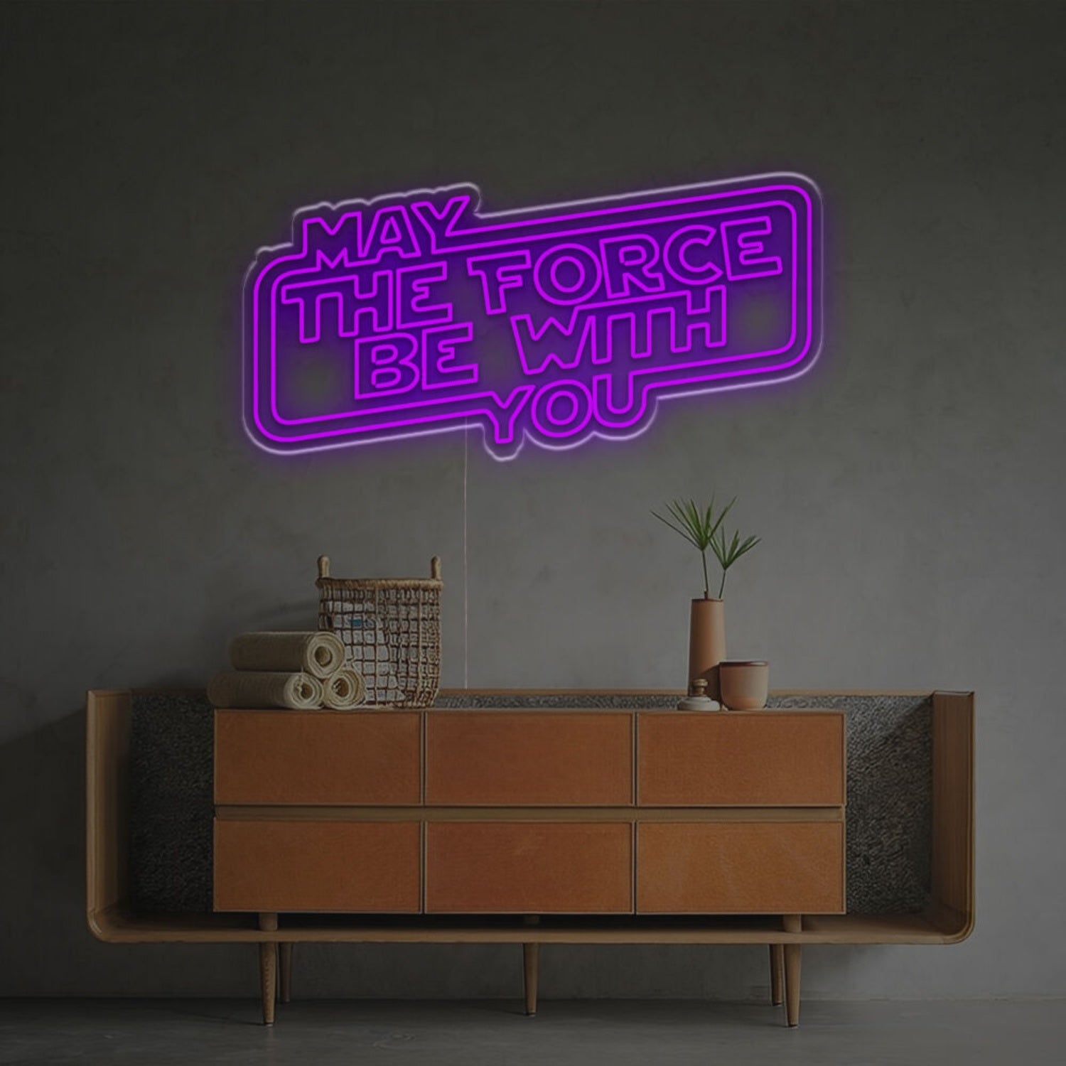 May The Force Be You Led Neon Sign Mancaves Home Theaters | Shineneon