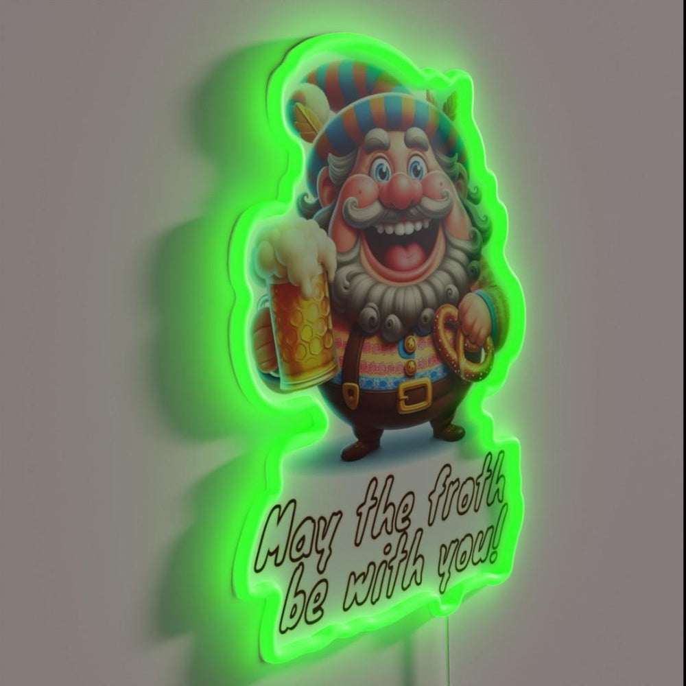 May The Froth Be With You Rgb Led Neon Sign Bar Wall Decor
