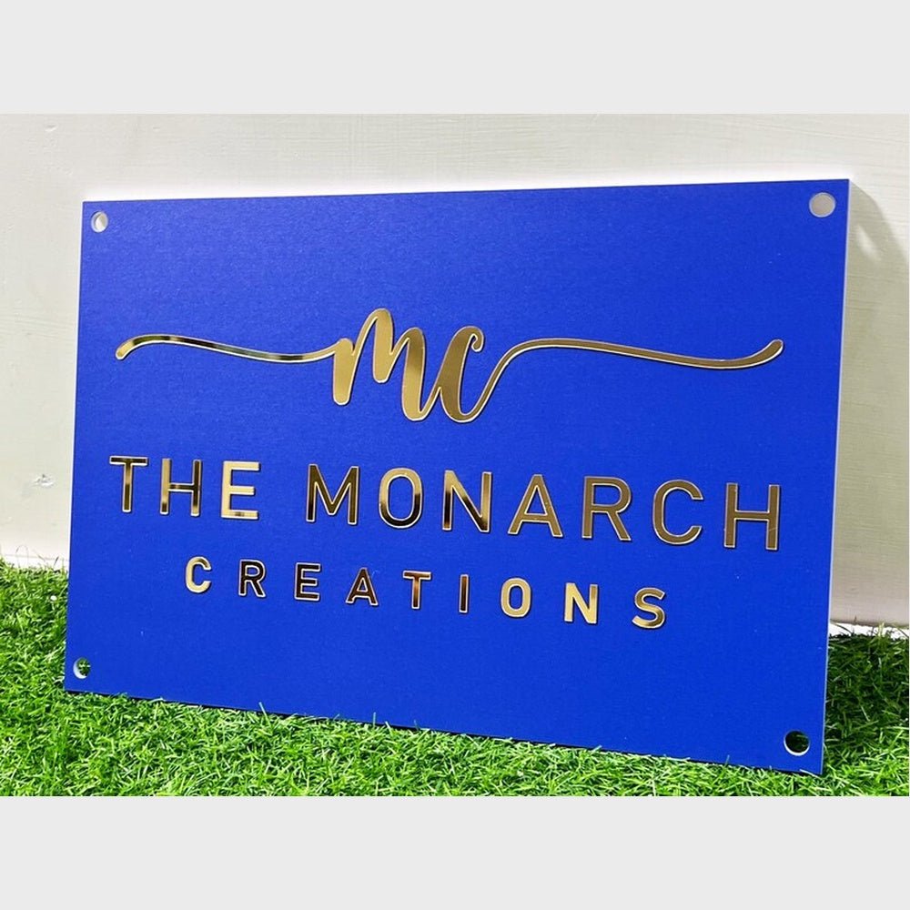 Mc The Monarch Creations Acrylic Business Logo Sign - Shineneon