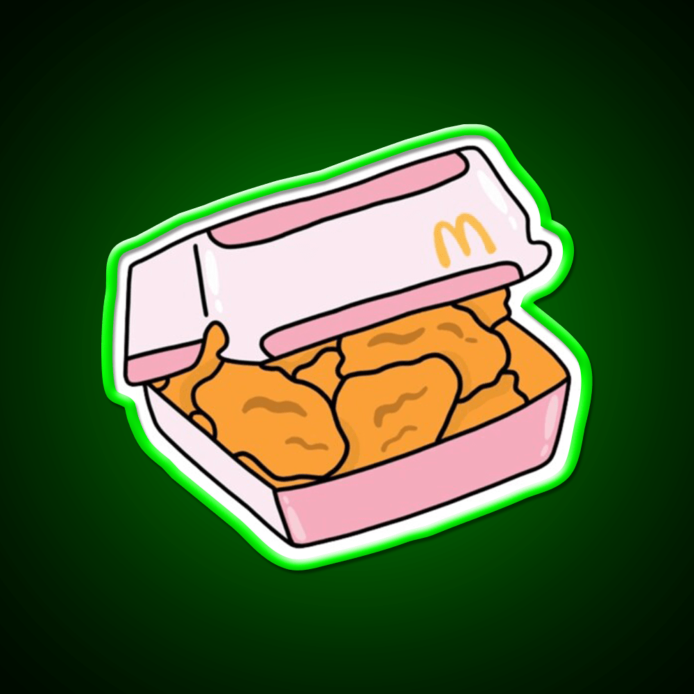 Mcdonalds Chicken Nugget Fast Food Led Neon Sign For Burger Place Rgb Color - Shineneon