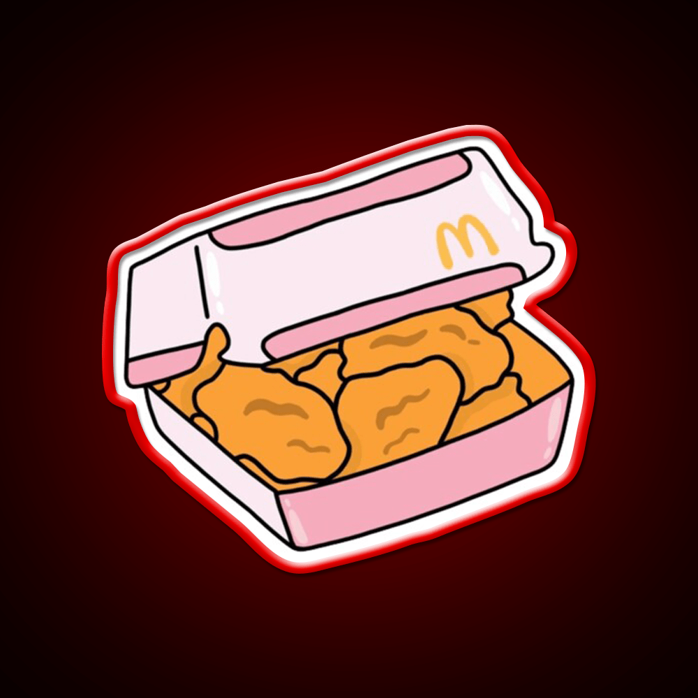 Mcdonalds Chicken Nugget Fast Food Led Neon Sign For Burger Place Rgb Color - Shineneon