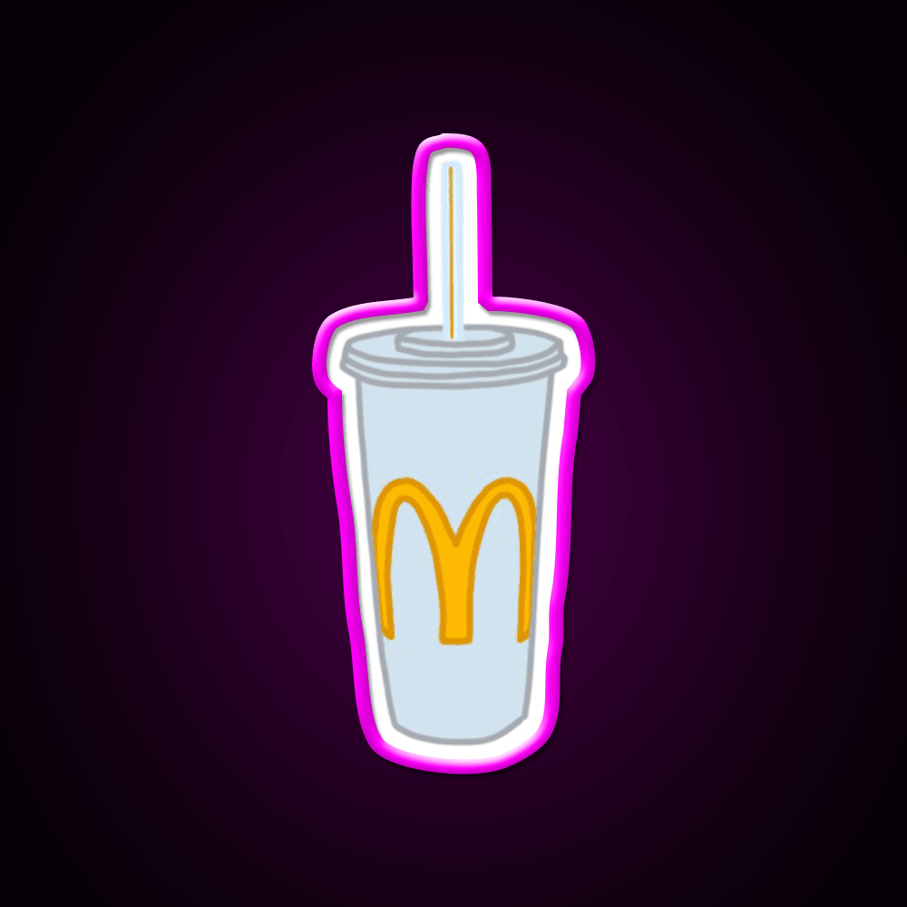 Mcdonalds Cup Fast Food Led Neon Sign For Burger Place Rgb Color - Shineneon