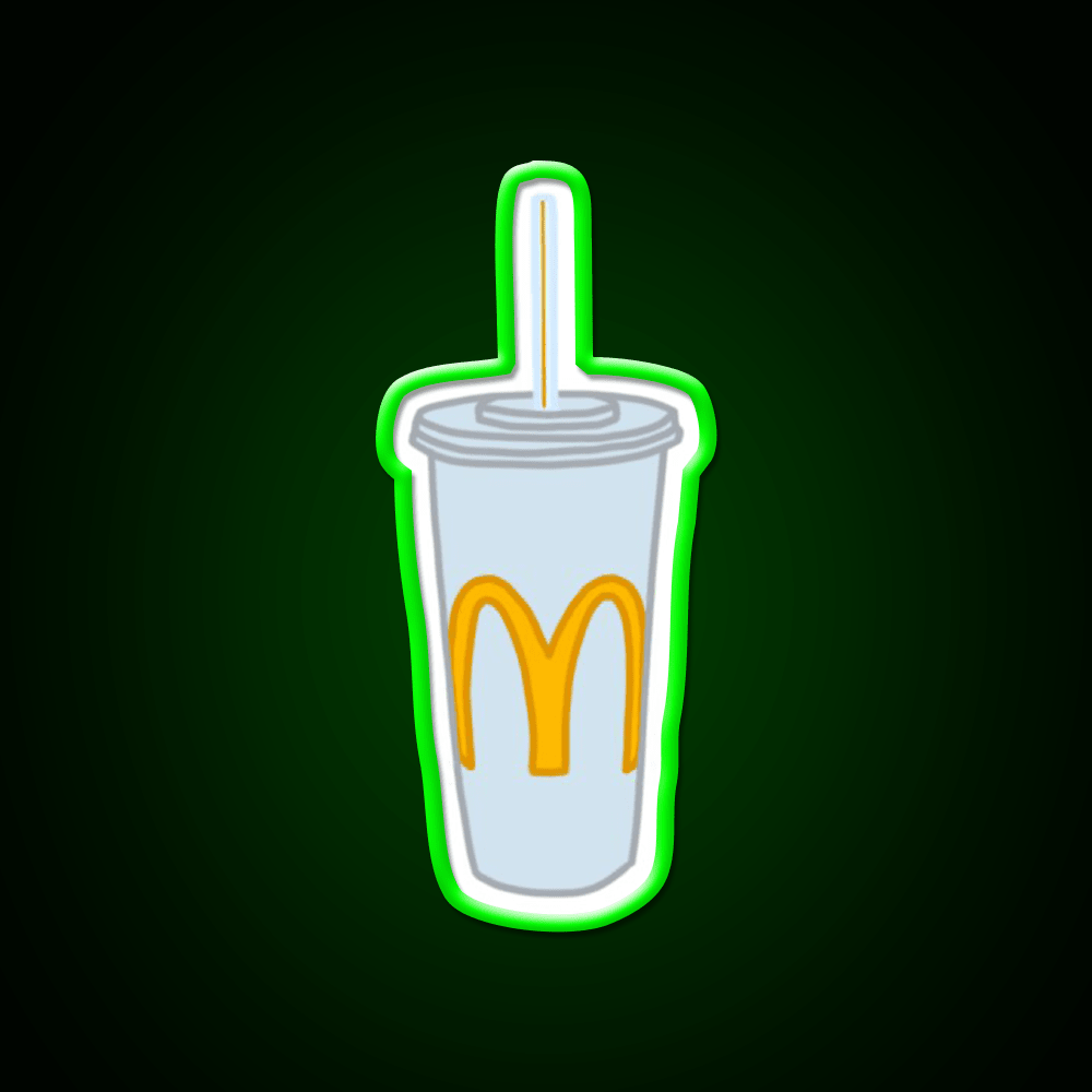 Mcdonalds Cup Fast Food Led Neon Sign For Burger Place Rgb Color - Shineneon
