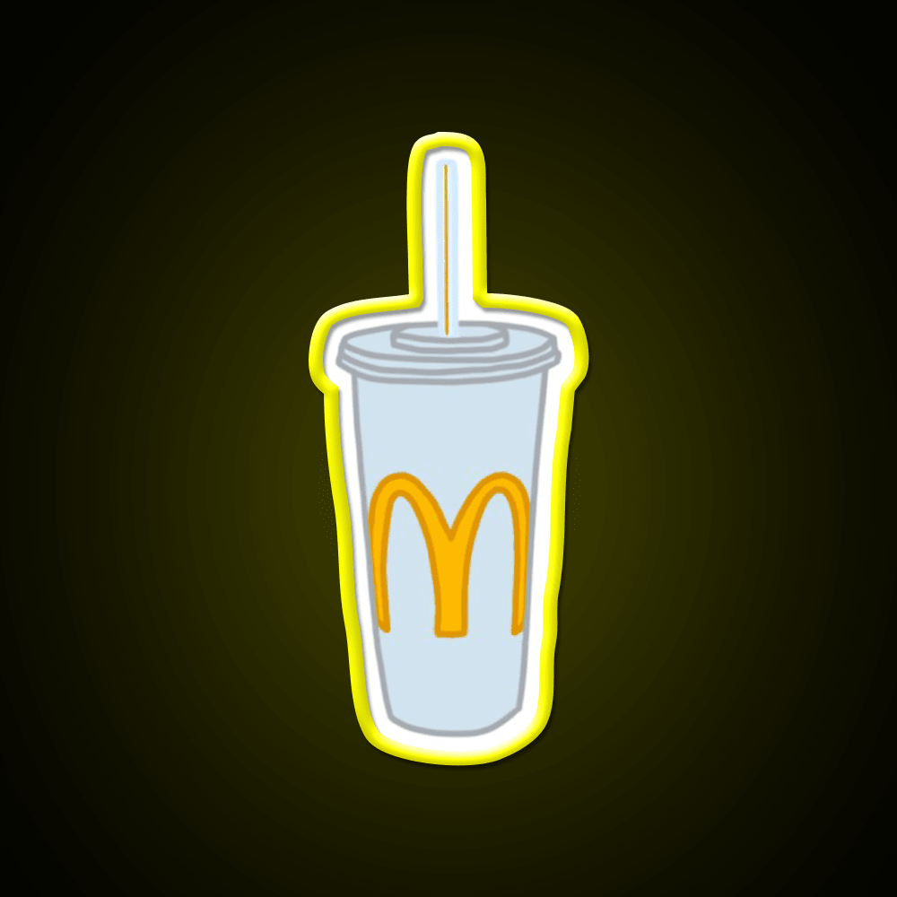 Mcdonalds Cup Fast Food Led Neon Sign For Burger Place Rgb Color - Shineneon