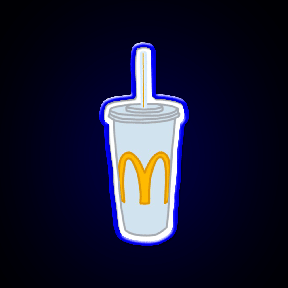 Mcdonalds Cup Fast Food Led Neon Sign For Burger Place Rgb Color - Shineneon