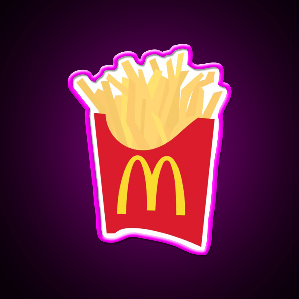 Mcdonalds French Fries Fast Food Led Neon Sign For Burger Place Rgb Color - Shineneon