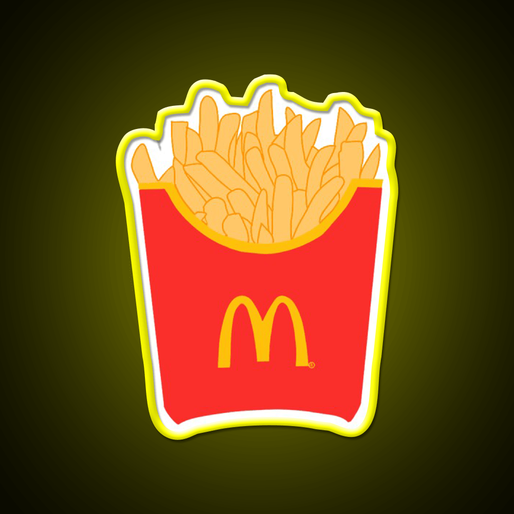 Mcdonalds French Fries Fast Food Led Neon Sign For Burger Place Wall Art Rgb Color - Shineneon