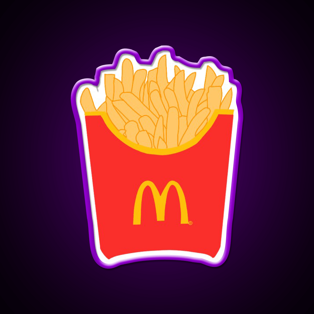 Mcdonalds French Fries Fast Food Led Neon Sign For Burger Place Wall Art Rgb Color - Shineneon