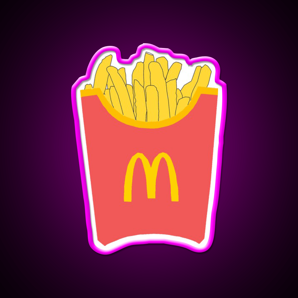 Mcdonalds Fries Fast Food Led Neon Sign For Burger Place Rgb Color - Shineneon