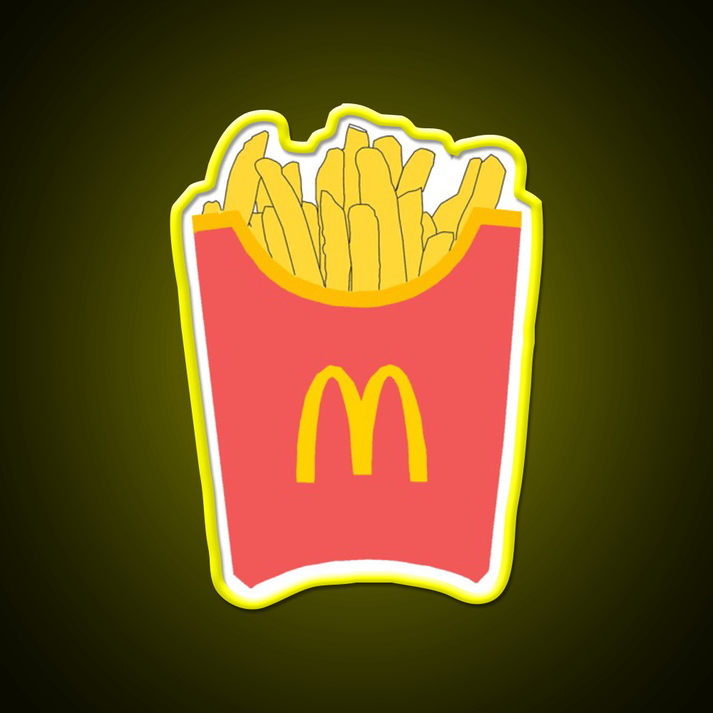 Mcdonalds Fries Fast Food Led Neon Sign For Burger Place Rgb Color - Shineneon