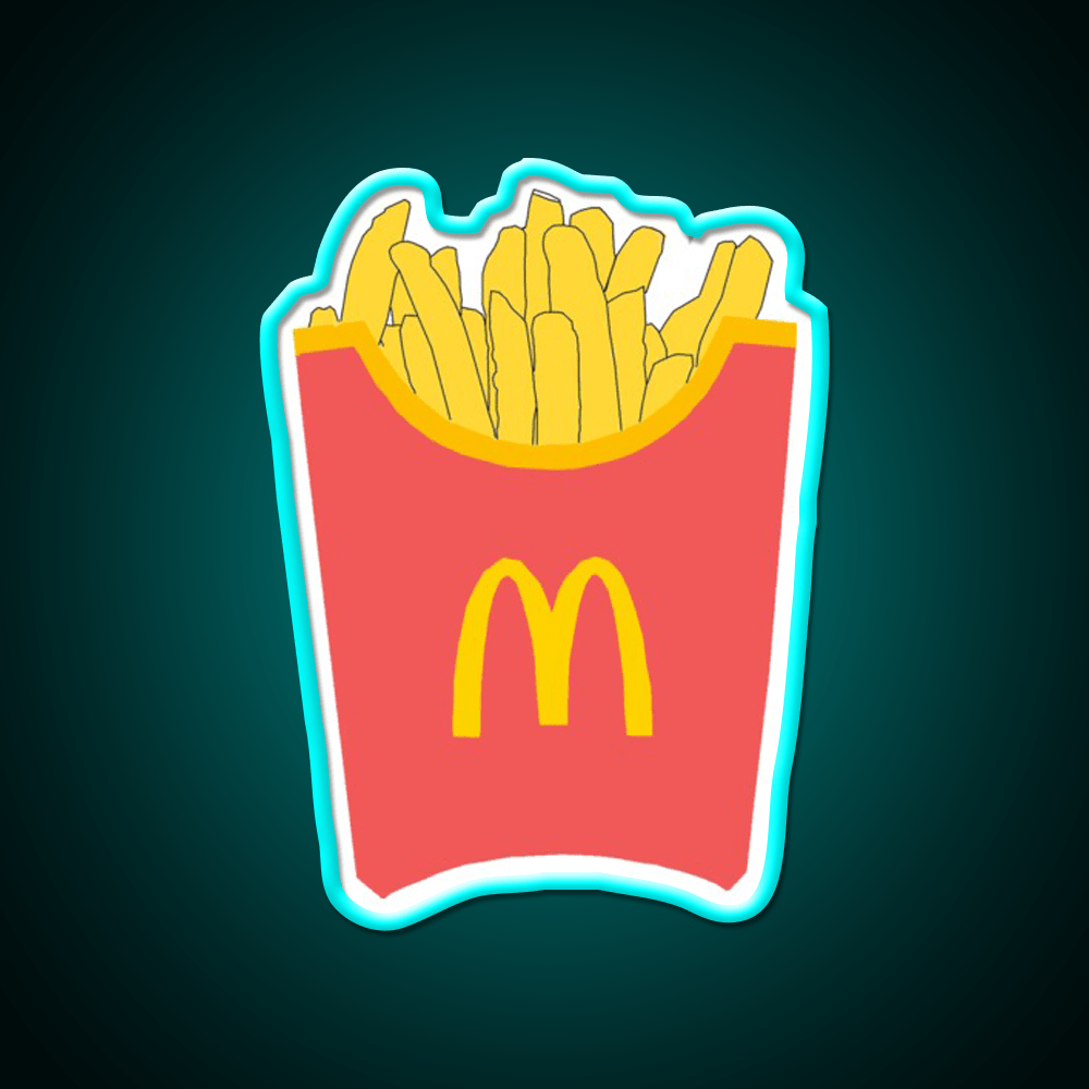 Mcdonalds Fries Fast Food Led Neon Sign For Burger Place Rgb Color - Shineneon