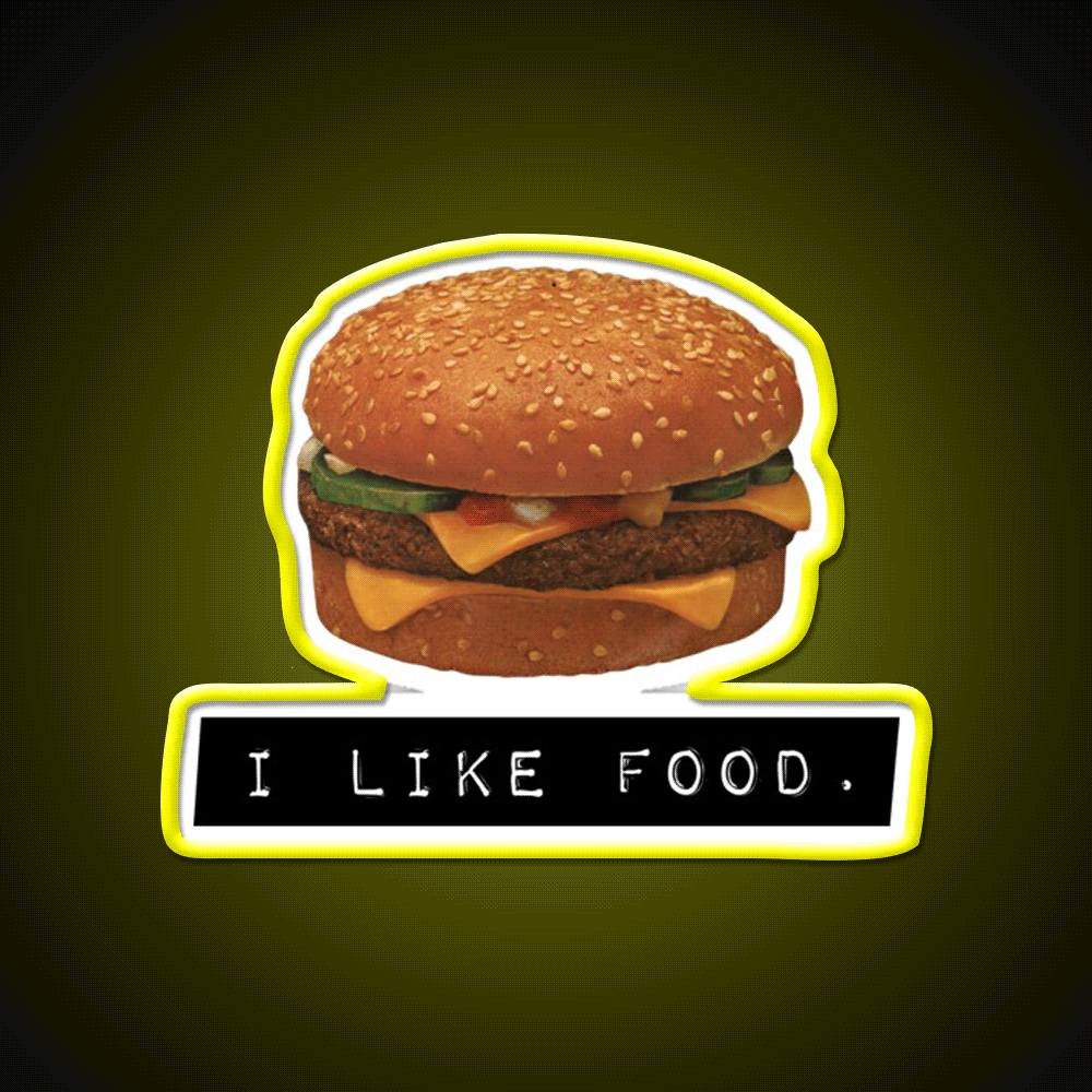 Mcfood Fast Food Led Neon Sign For Burger Place Rgb Color - Custom LED neon sign front view