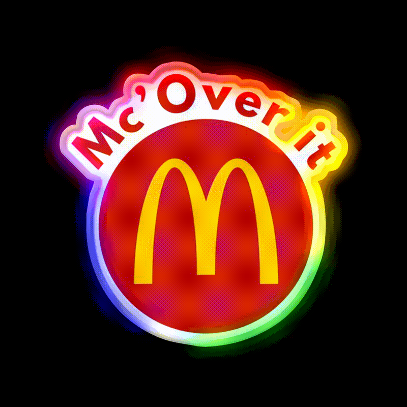Mcover It Fast Food Led Neon Sign For Burger Place Rgb Color - LED neon sign close-up detail
