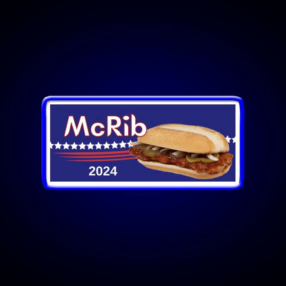 Mcrib 2024 Mcdonalds Bumper Fast Food Led Neon Sign For Burger Place Rgb Color - Shineneon