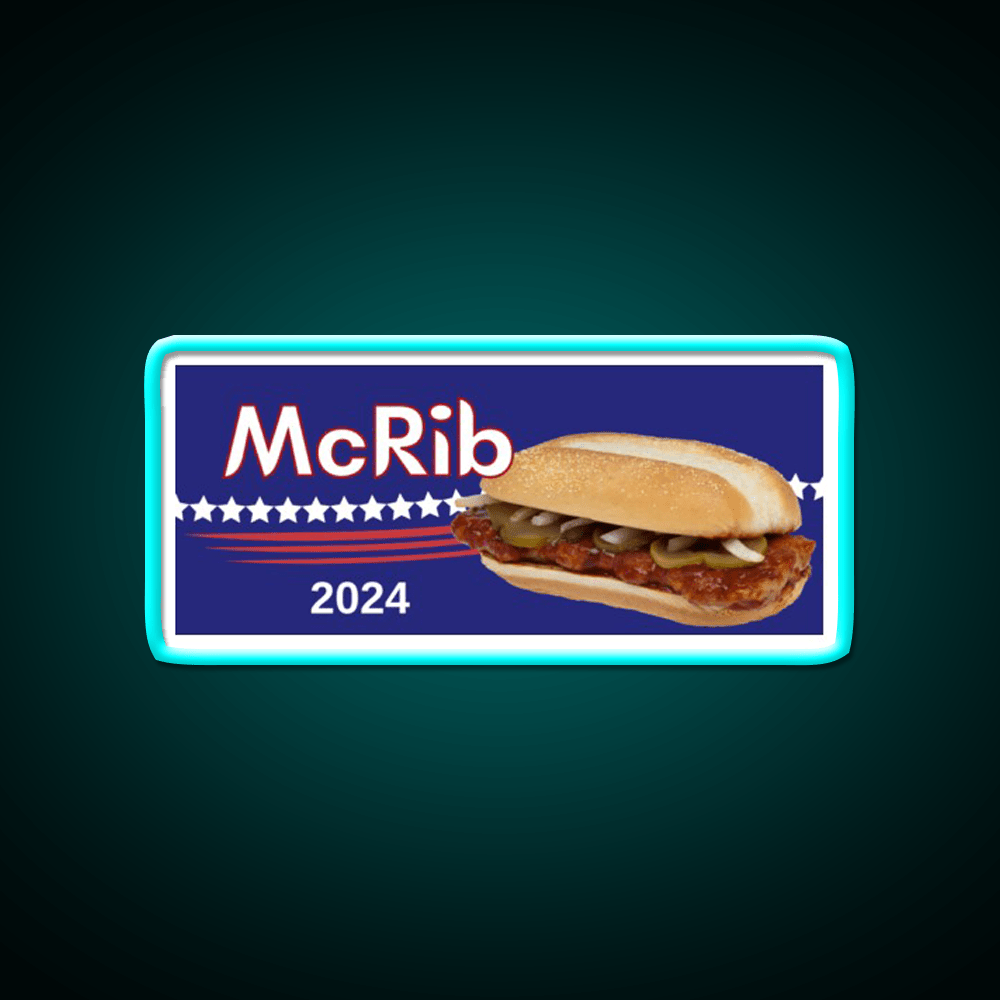 Mcrib 2024 Mcdonalds Bumper Fast Food Led Neon Sign For Burger Place Rgb Color - Shineneon