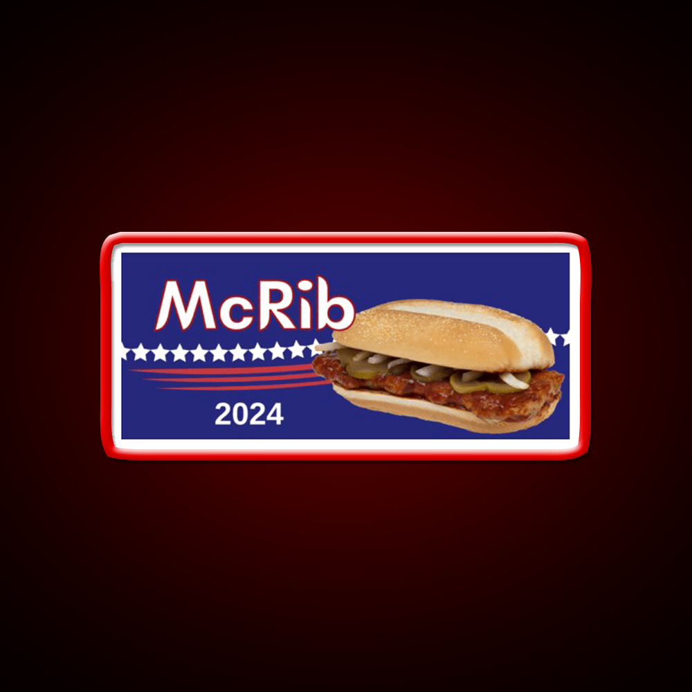 Mcrib 2024 Mcdonalds Bumper Fast Food Led Neon Sign For Burger Place Rgb Color - Shineneon