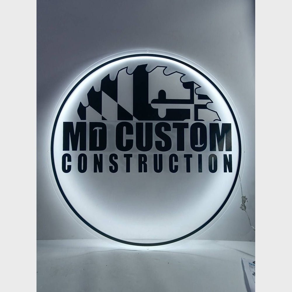 Md Custom Construction Acrylic Business Logo Sign - Shineneon