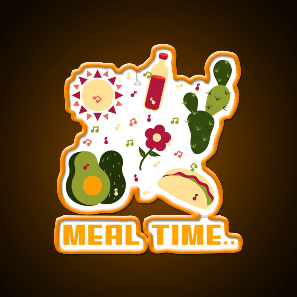 Meal Time Snack Food Led Neon Sign Rgb Color - Shineneon