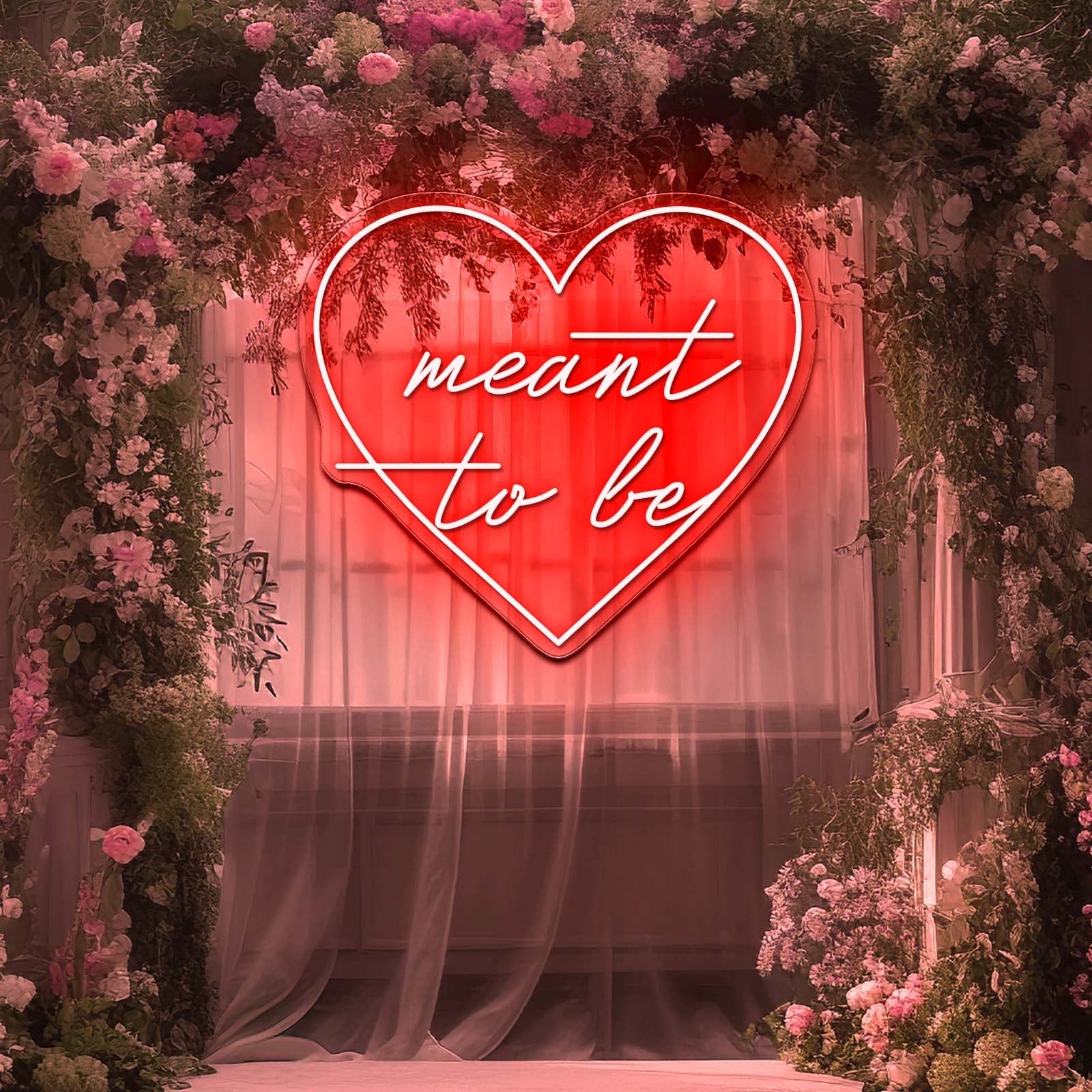 Meant To Be Wedding Love Artistic Neon Signs Wall Art Led Signs - Shineneon