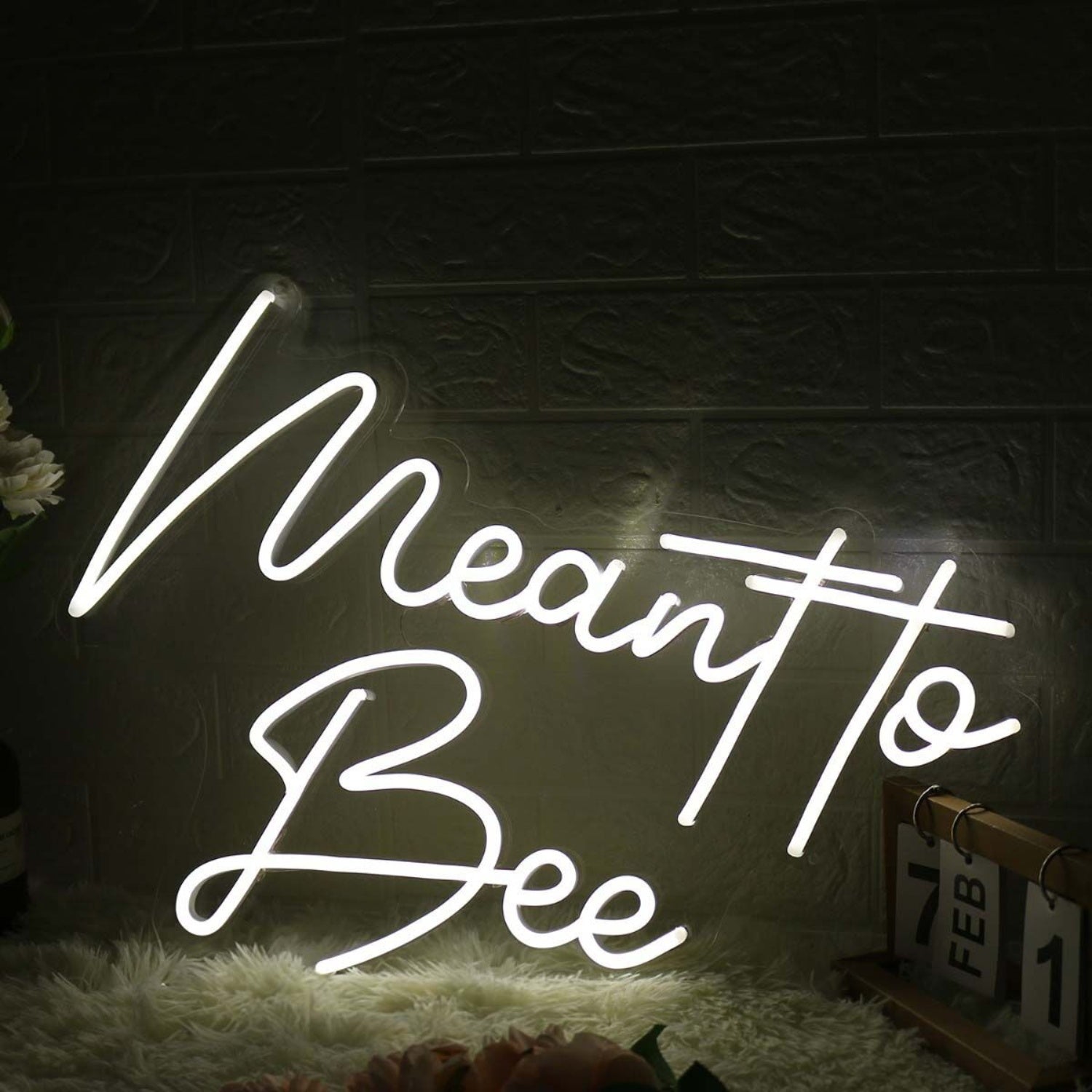 Meant To Bee White Led Neon Sign - Shineneon