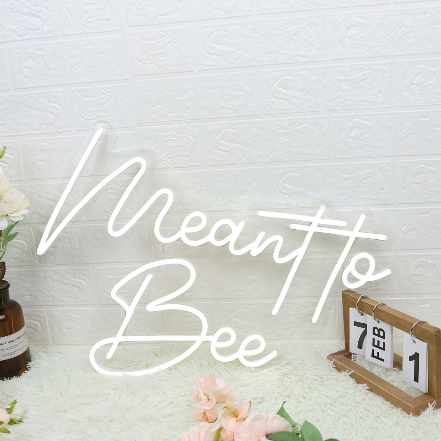 Meant To Bee White Led Neon Sign - Shineneon