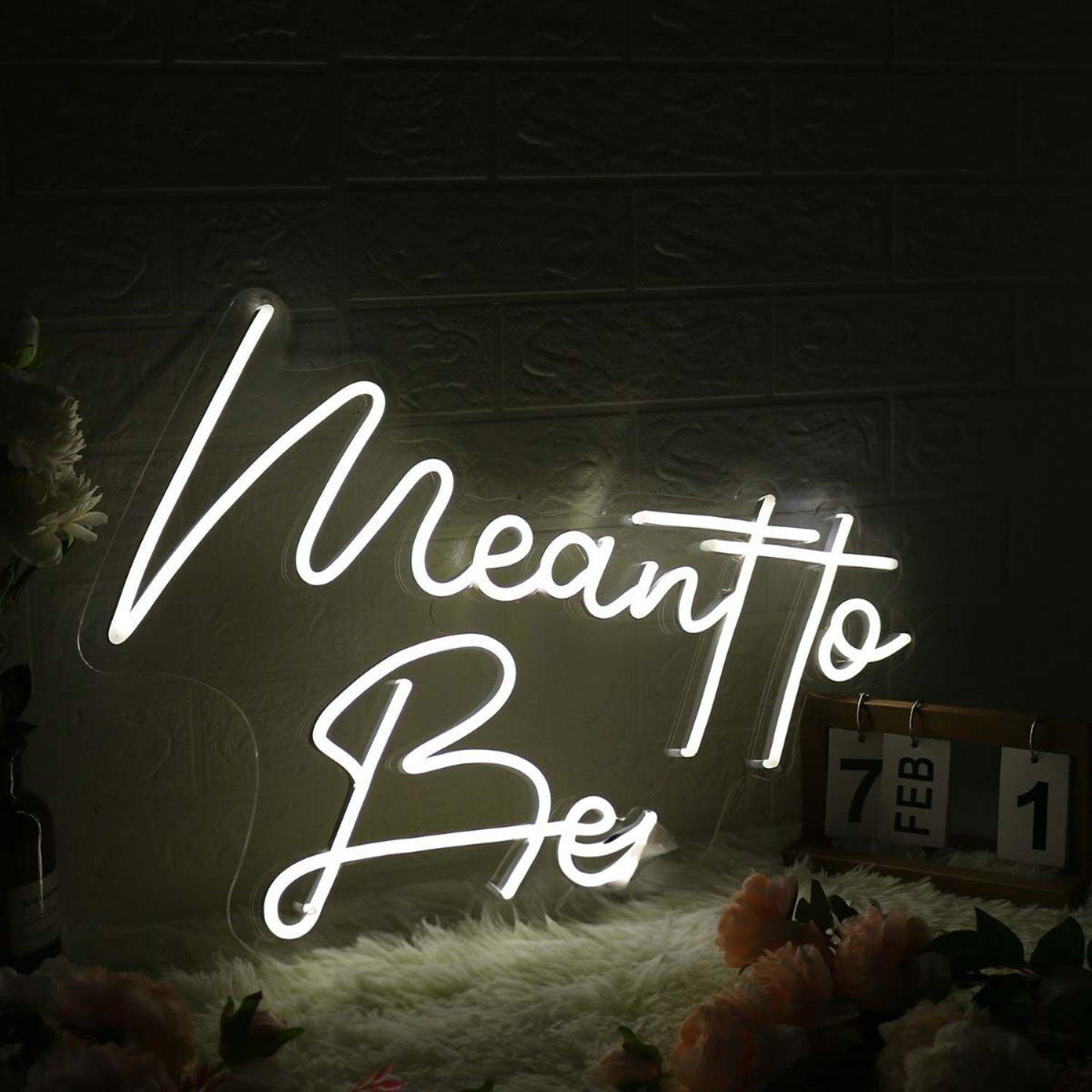 Meant To Bee White Led Neon Sign - Shineneon
