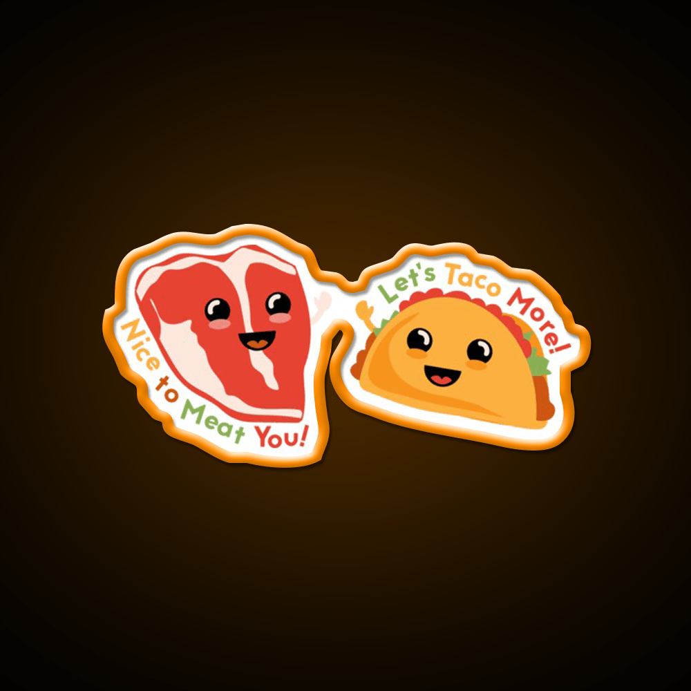 Meat Greet Taco Led Neon Sign Mexican Food Sign Rgb Color - Shineneon