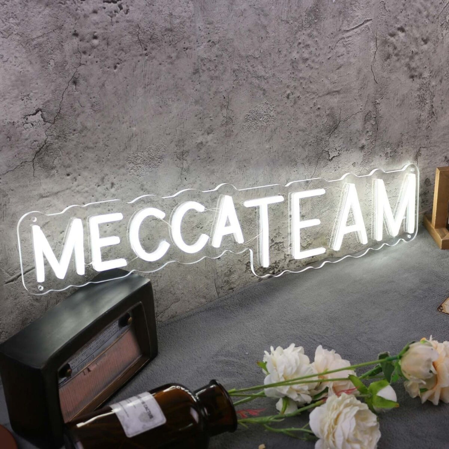 Mecca Team White Led Neon Sign - Shineneon