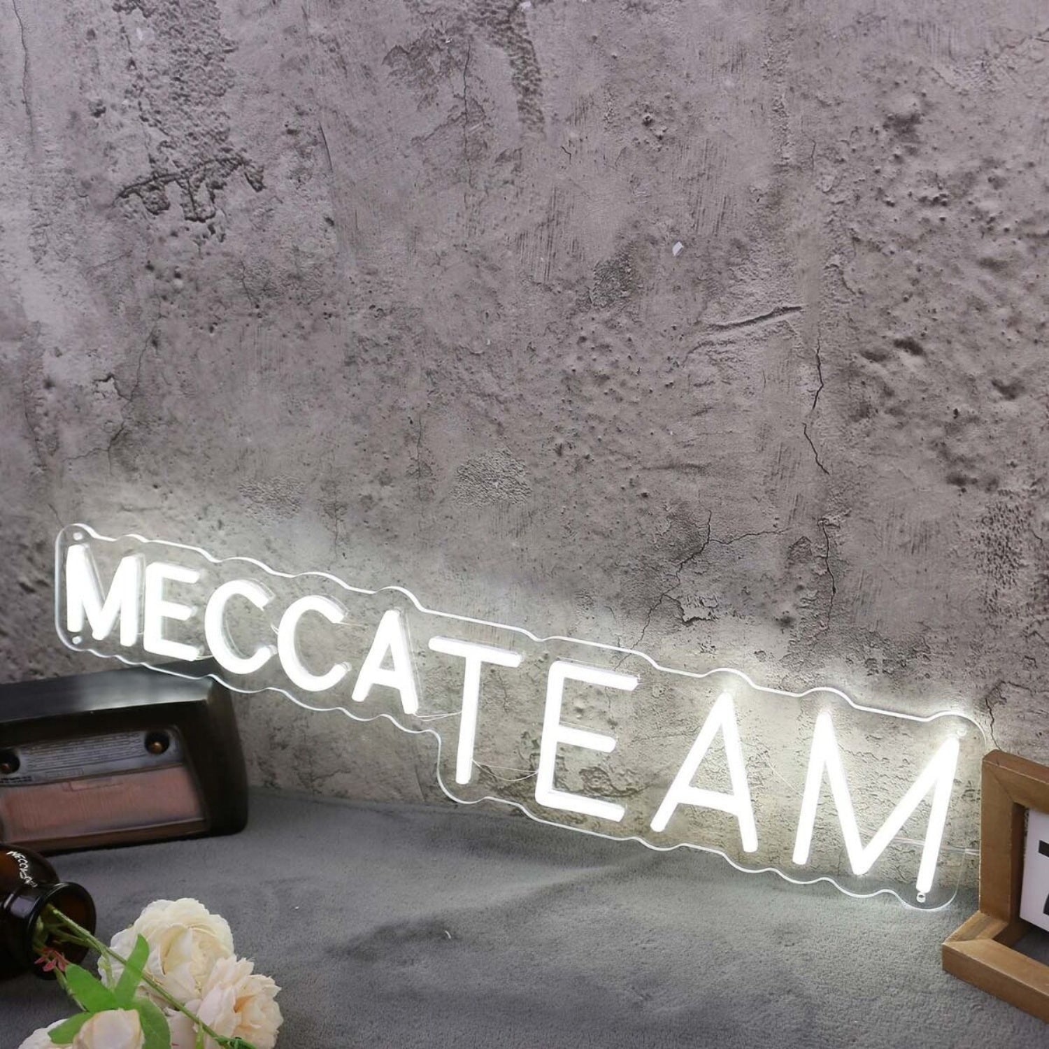 Mecca Team White Led Neon Sign - Shineneon