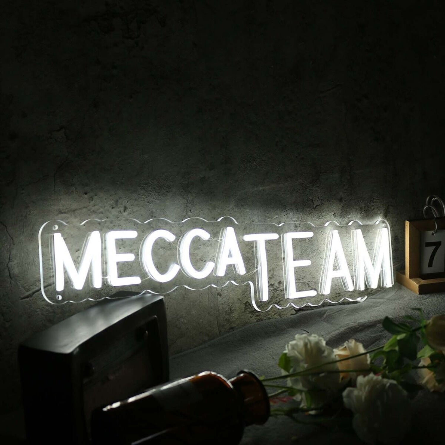 Mecca Team White Led Neon Sign - Shineneon