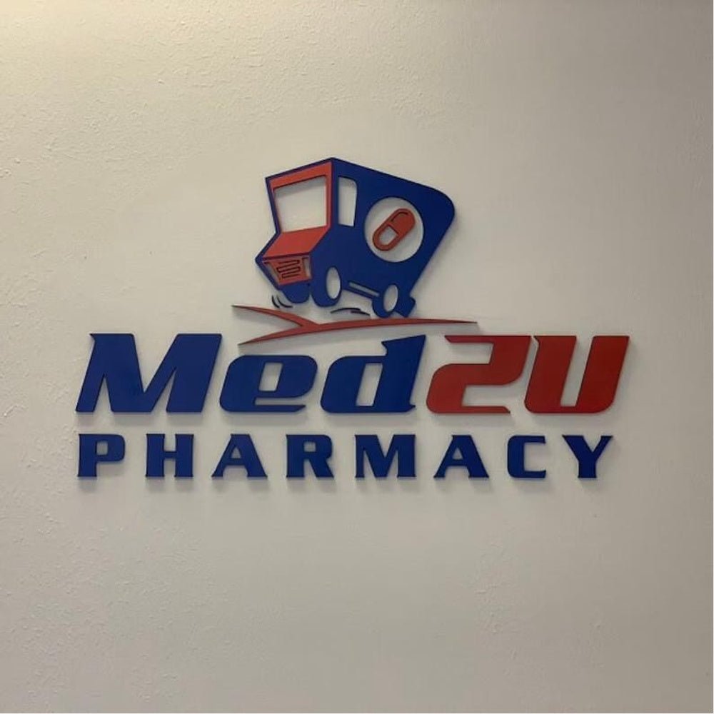 Med2U Pharmacy Acrylic Business Logo Sign - Shineneon