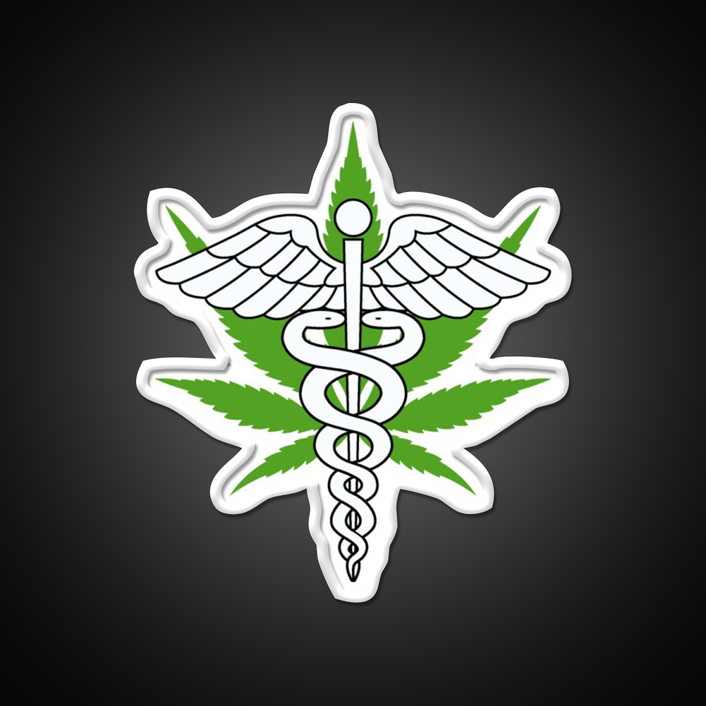 Medical Hemp Inspired Green Leaf Led Neon Sign Bedroom Wall Art Rgb Color