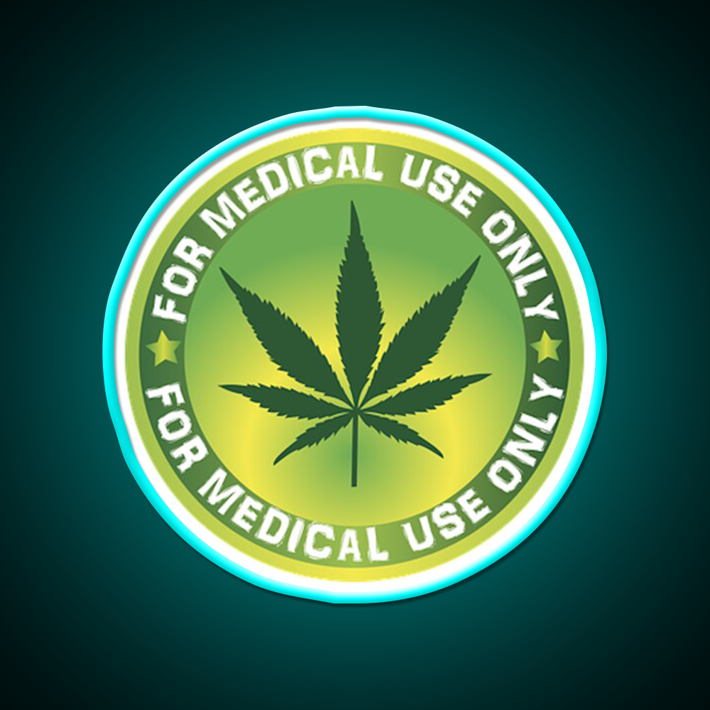 Medical Logo Hemp Inspired Green Leaf Led Neon Sign Rgb Color - Size and dimension reference