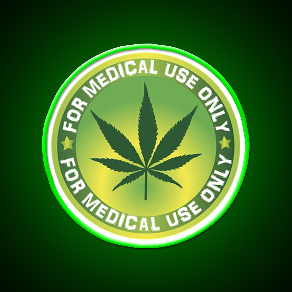 Medical Logo Hemp Inspired Green Leaf Led Neon Sign Rgb Color - LED neon sign view 8