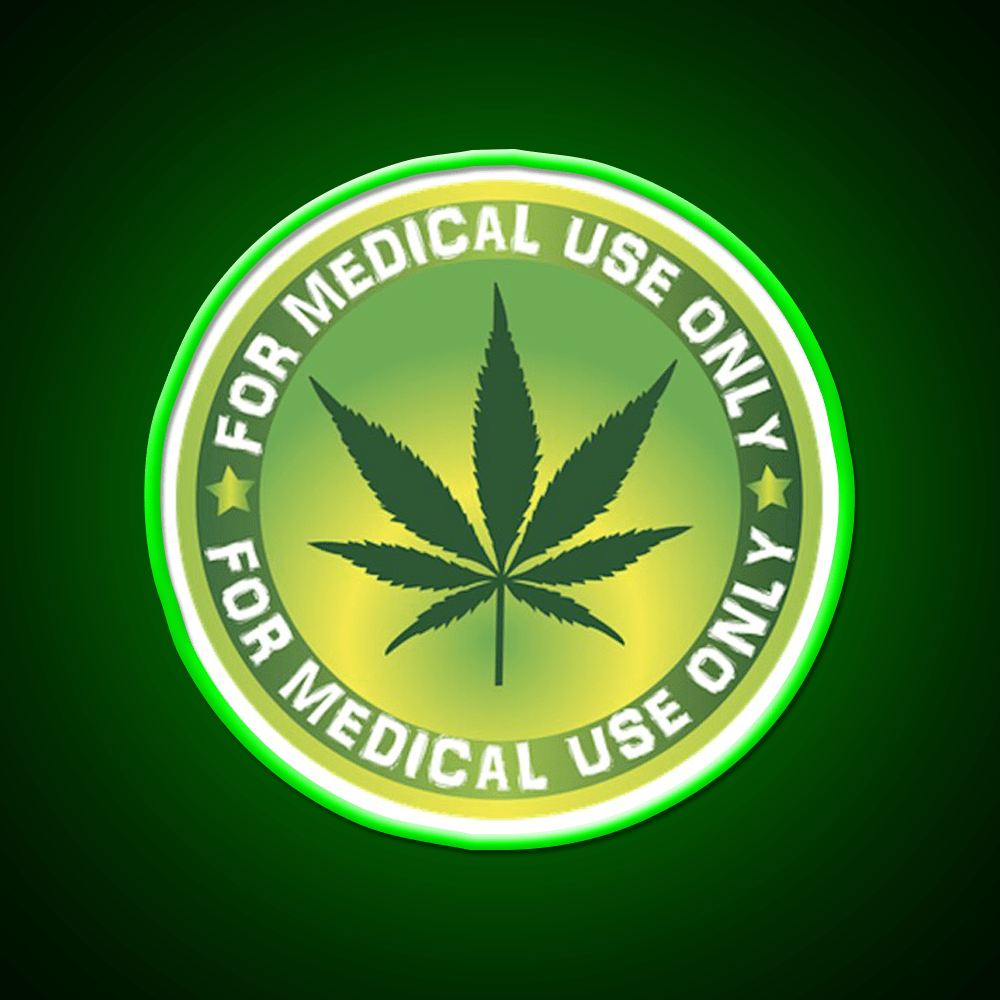 Medical Logo Hemp Inspired Green Leaf Led Neon Sign Rgb Color - Shineneon