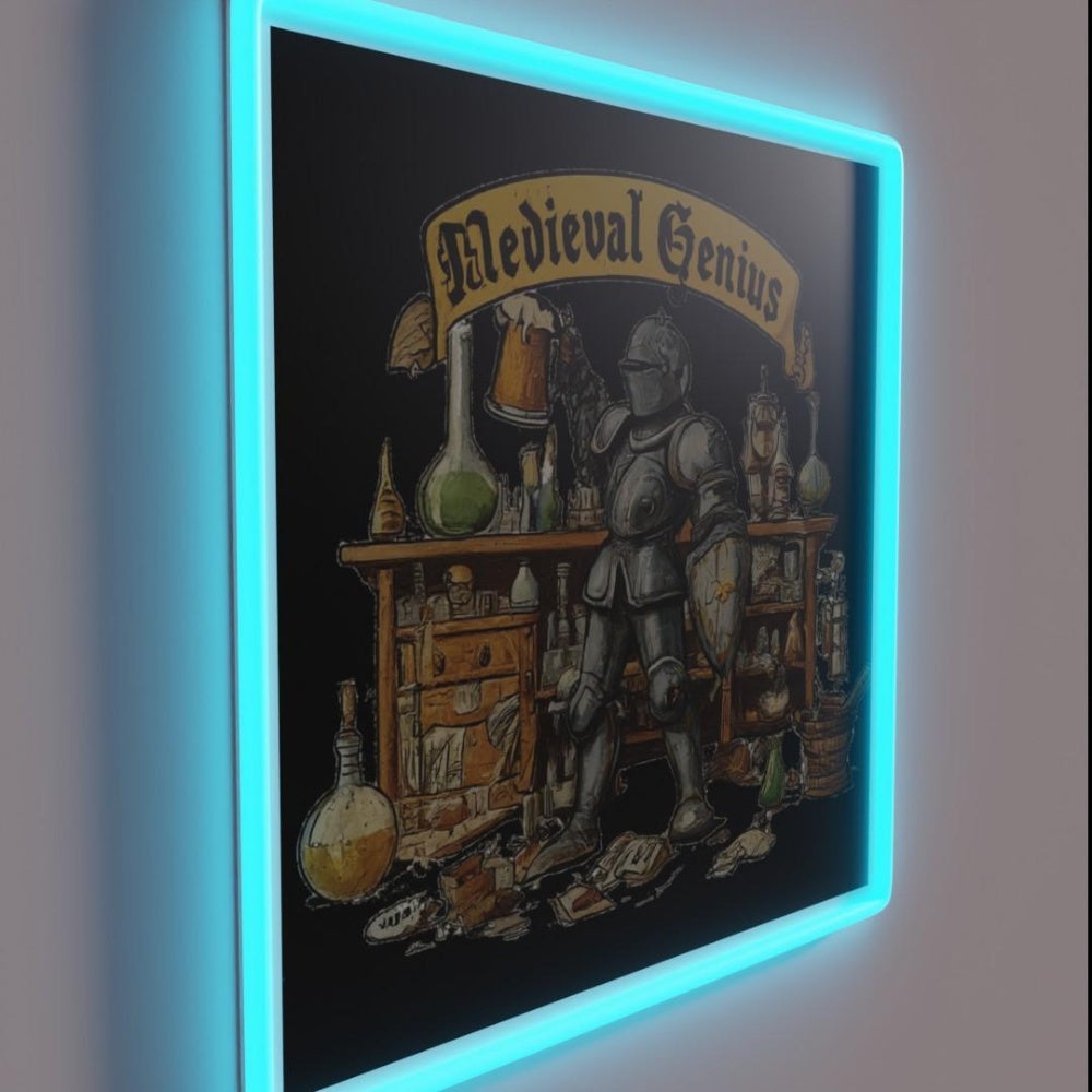 Medieval Genius Rgb Led Neon Sign - LED neon sign close-up detail