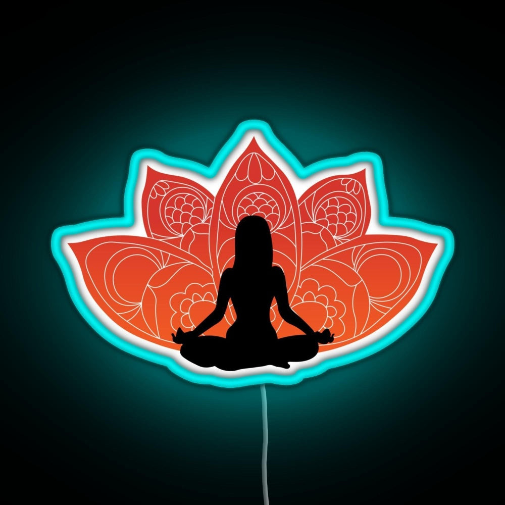 Meditating In A Lotus Pose Rgb Neon Sign - LED neon sign view 5