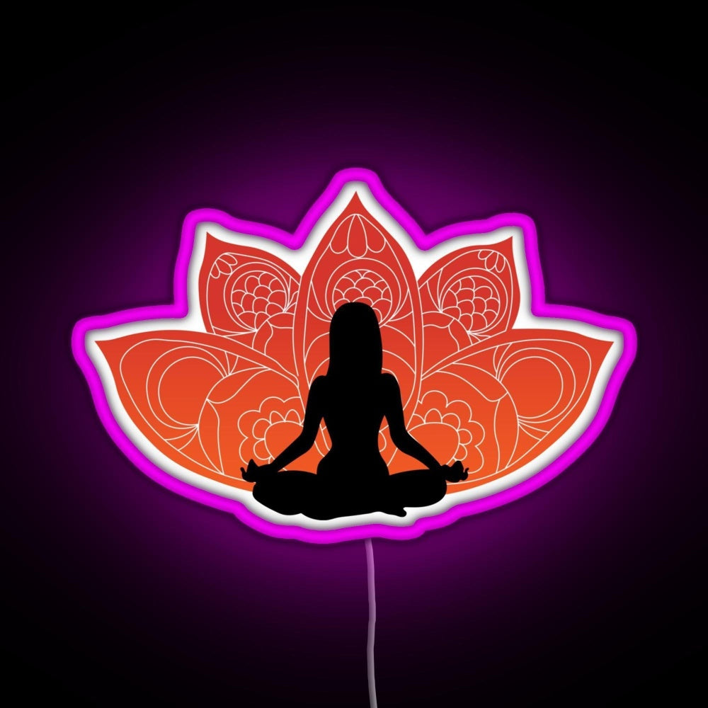 Meditating In A Lotus Pose Rgb Neon Sign - LED neon sign view 8