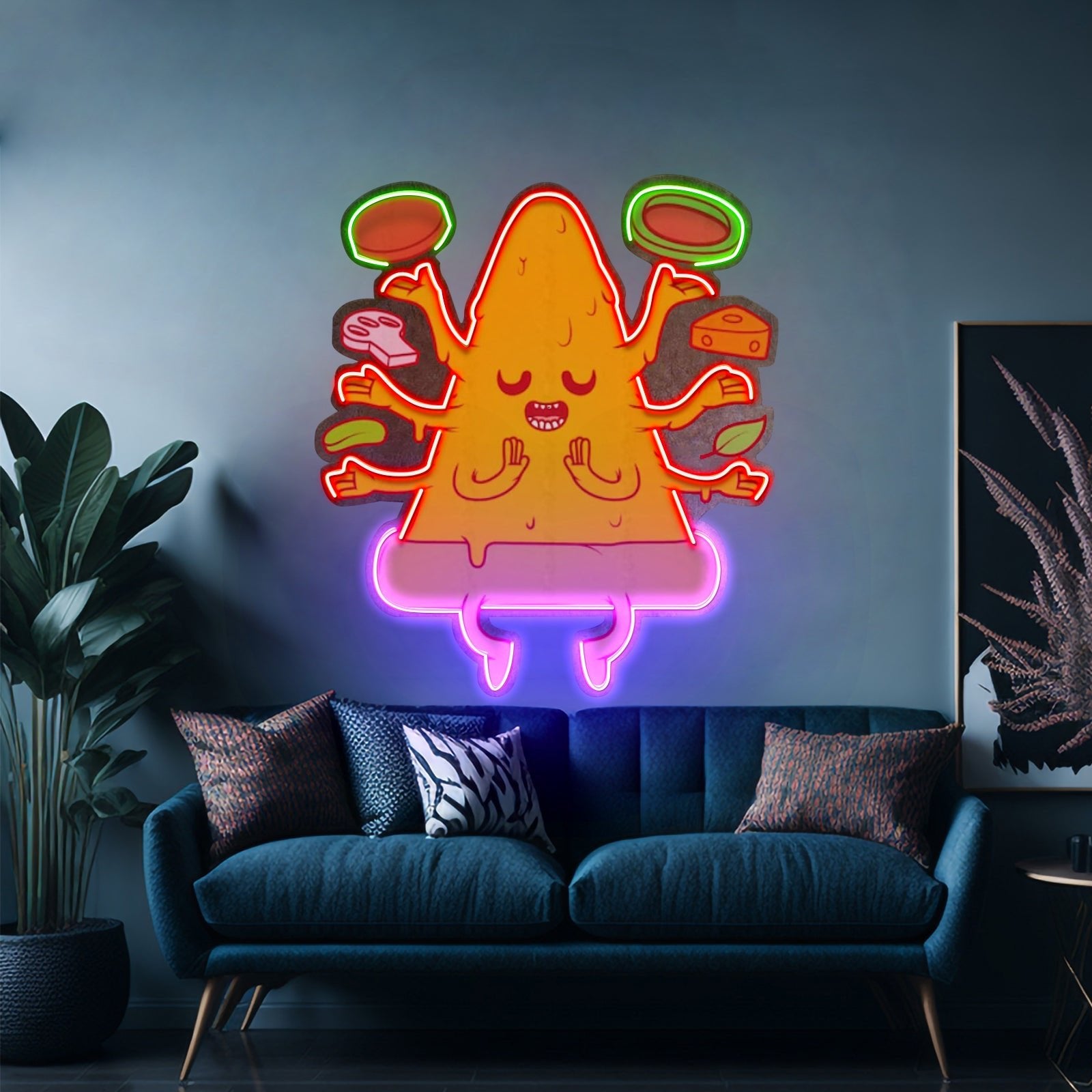 Meditating Pizza Led Neon Sign Light Custom Led Signs - Shineneon