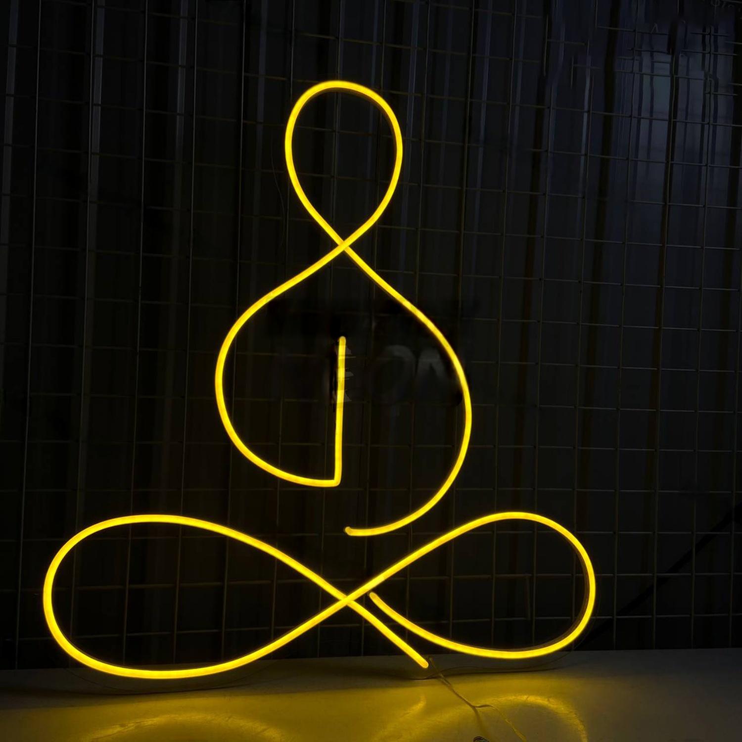 Meditation Led Sign Yoga Room Wall Art | Shineneon