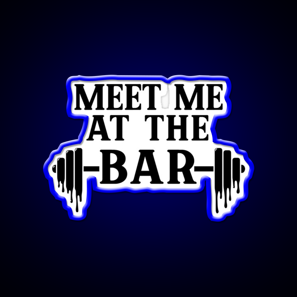 Meet Me At The Bar Gym Fitness Led Neon Sign Rgb Color - LED neon sign view 5