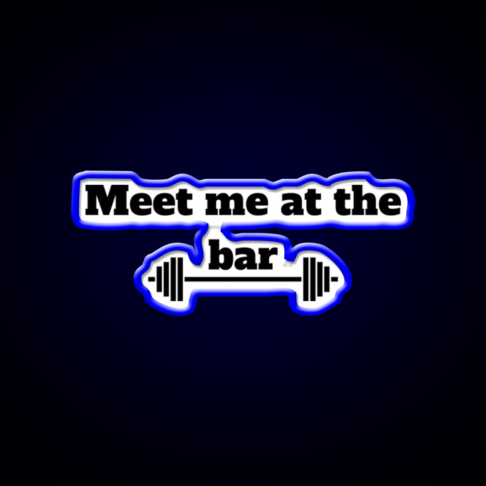 Meet Me At The Bar Man Cave Bar Led Neon Sign Rgb Color