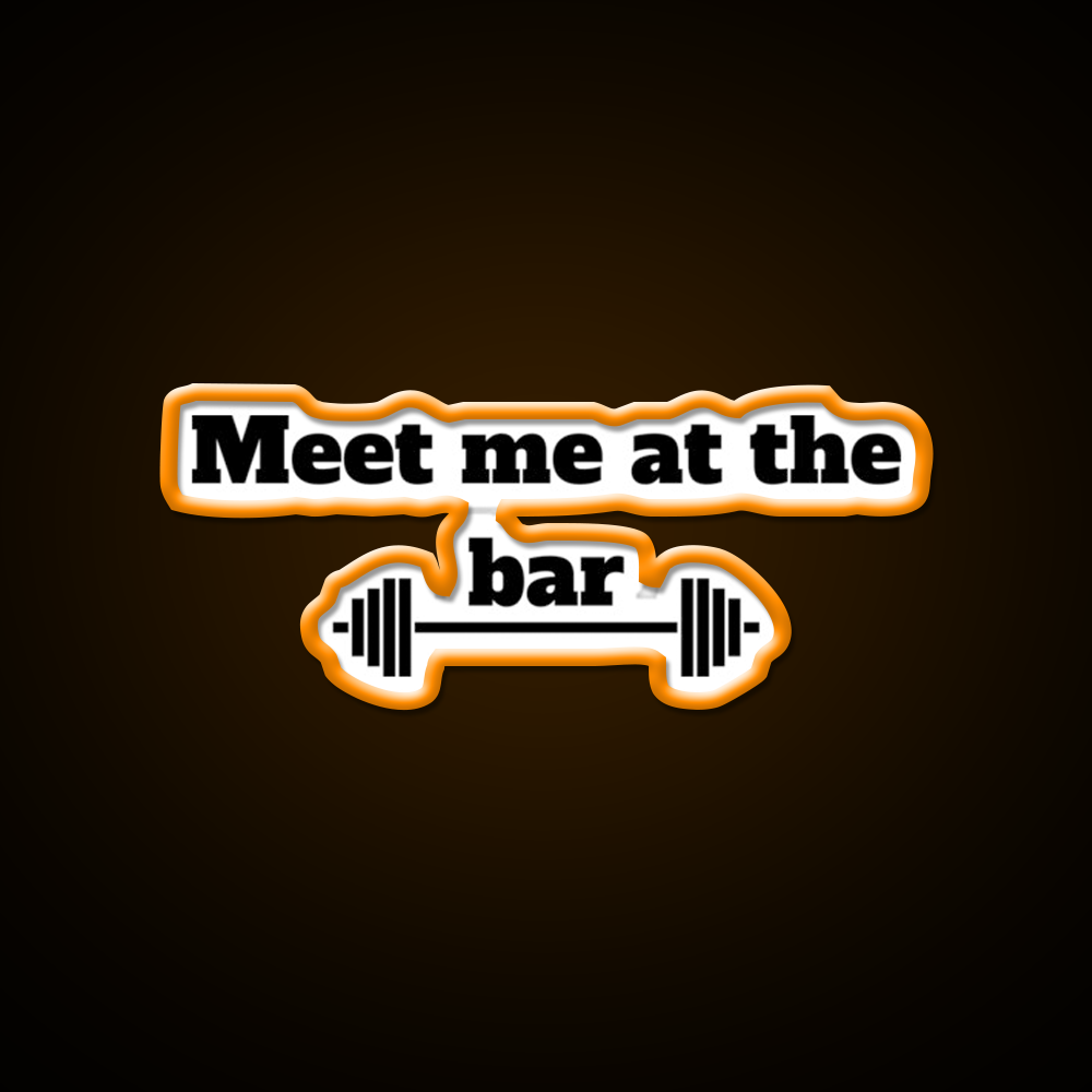 Meet Me At The Bar Man Cave Bar Led Neon Sign Rgb Color