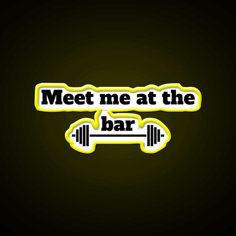 Meet Me At The Bar Man Cave Bar Led Neon Sign Rgb Color