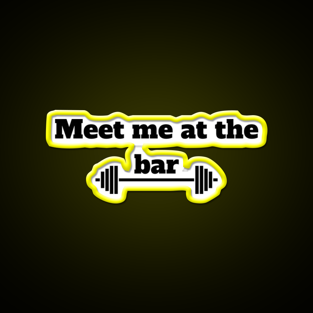 Meet Me At The Bar Man Cave Bar Led Neon Sign Rgb Color