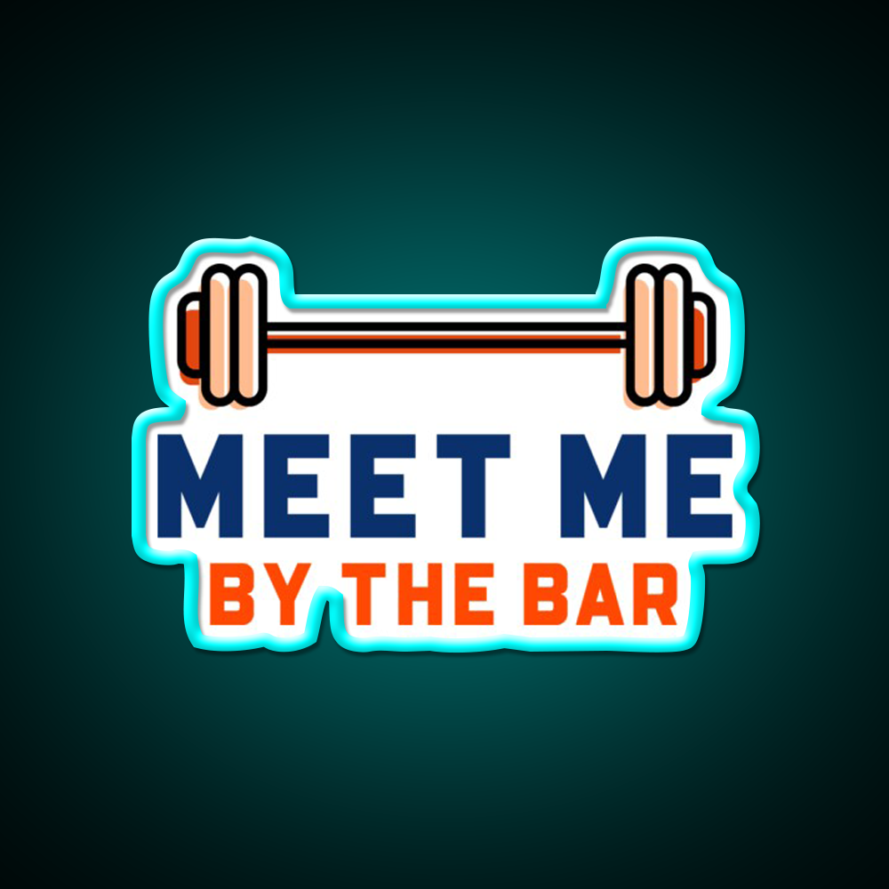Meet Me By The Bar Man Cave Bar Led Neon Sign Rgb Color