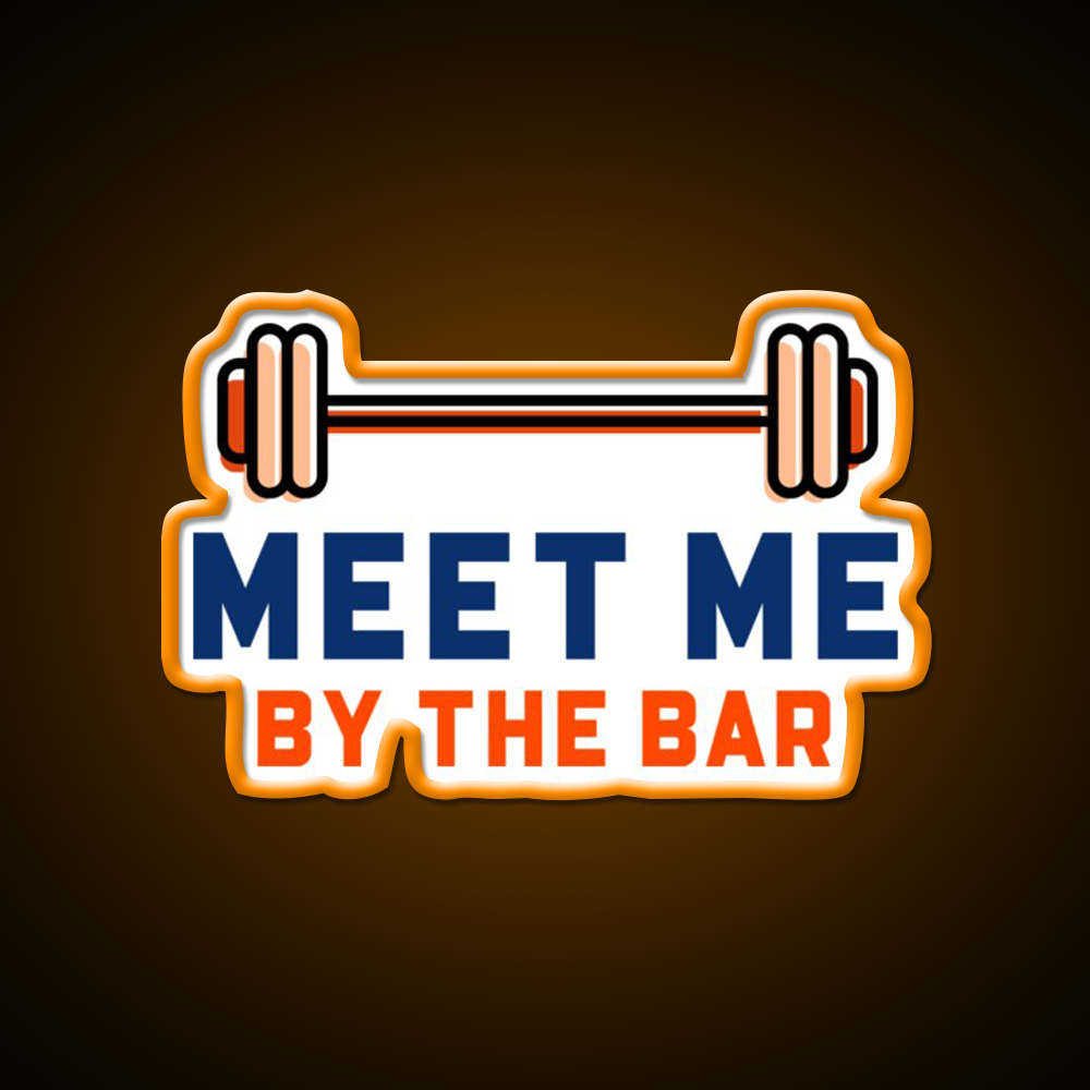Meet Me By The Bar Man Cave Bar Led Neon Sign Rgb Color