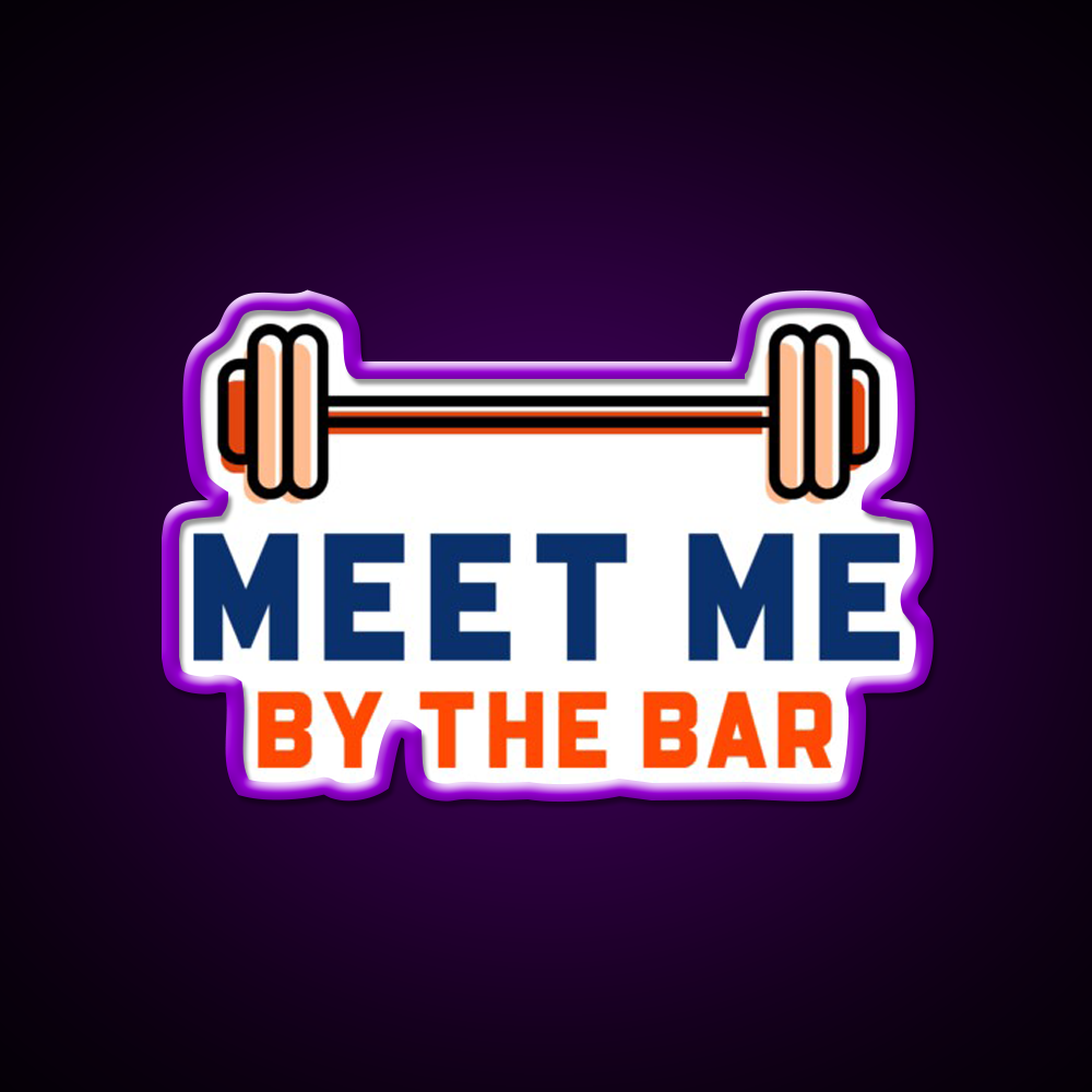 Meet Me By The Bar Man Cave Bar Led Neon Sign Rgb Color