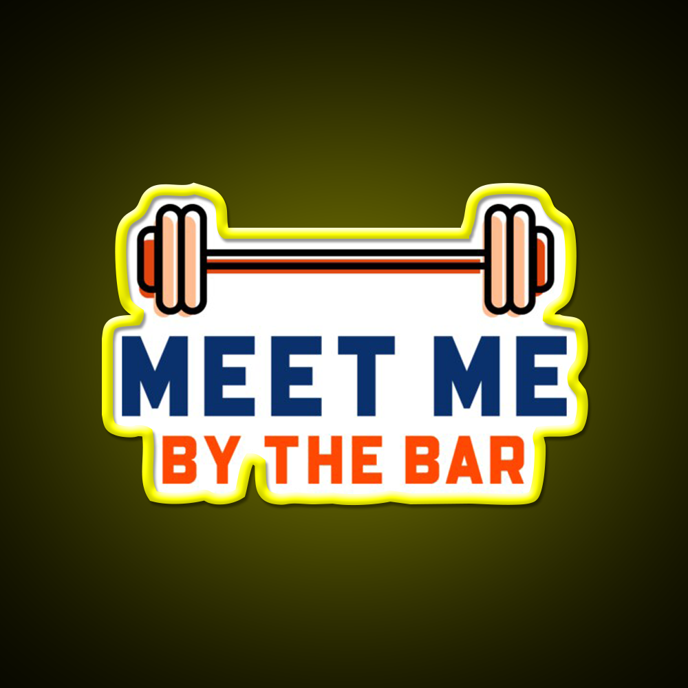 Meet Me By The Bar Man Cave Bar Led Neon Sign Rgb Color