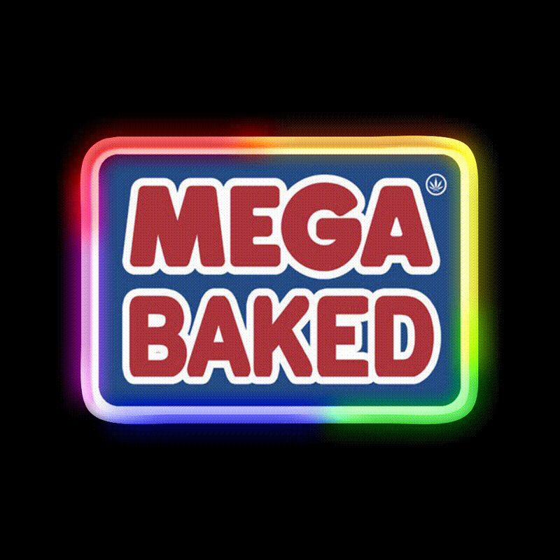 Mega Baked Hemp Inspired Green Leaf Led Neon Sign Rgb Color - LED neon sign close-up detail